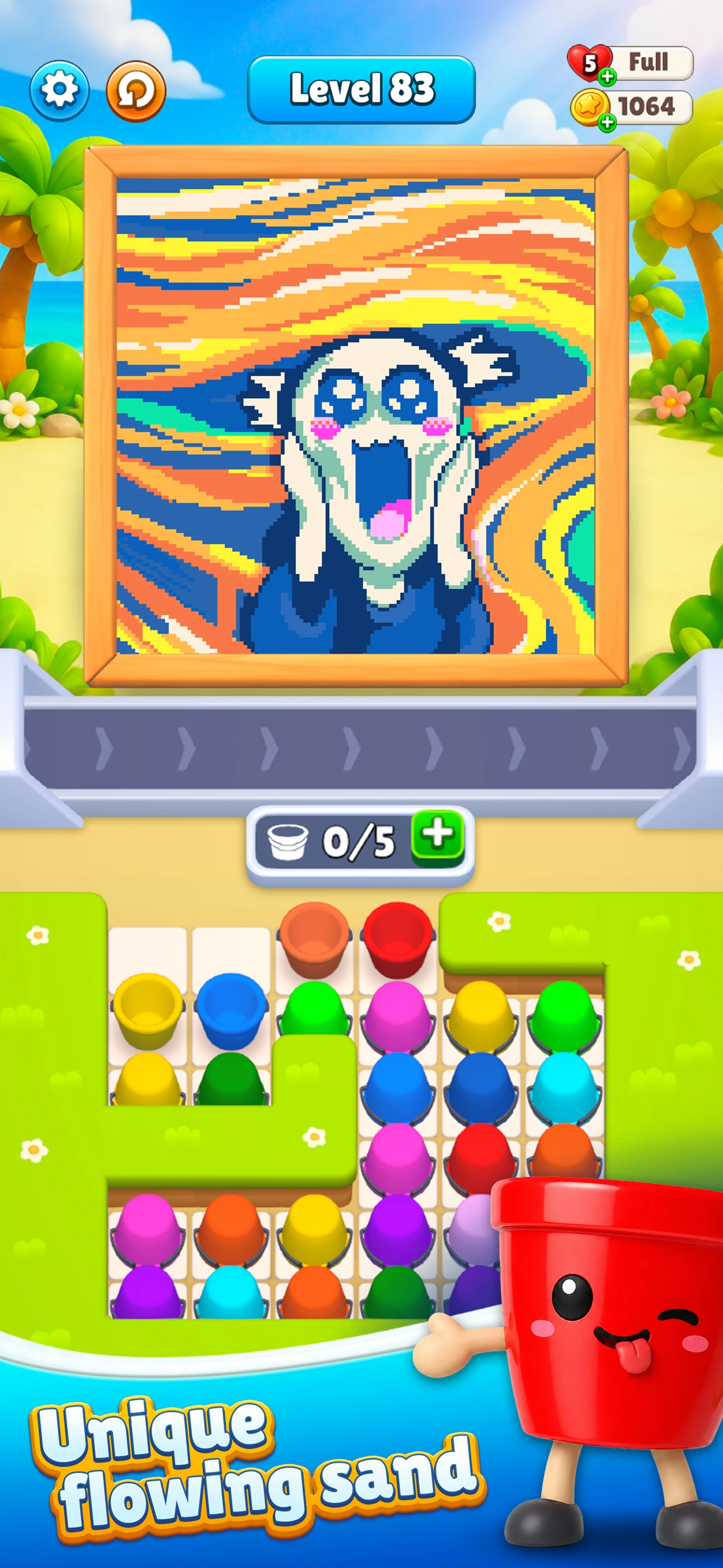 Sand Out Blitz gameplay screenshot 2 — sand physics puzzle level